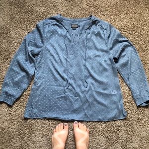 Pendleton peasant blouse